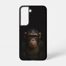 Black 4 Luxe Galaxy S22 Case, Serene Chimpanzee Samsung Galaxy S22ケース