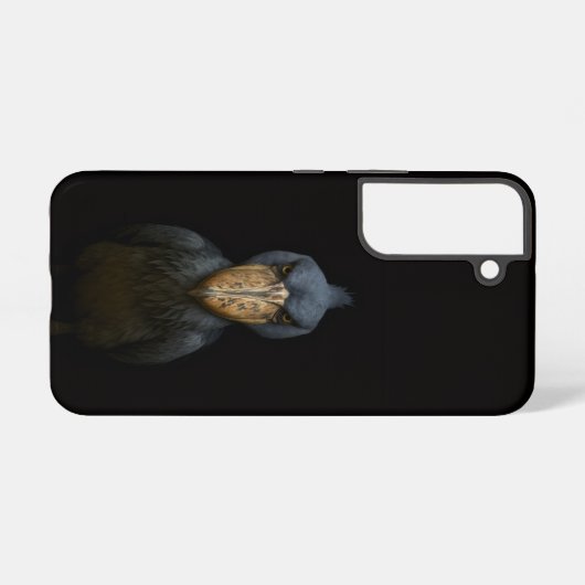 Black 4 Luxe Galaxy S22 Case, Shoebill Exotic Bird Samsung Galaxyケース (裏面横)