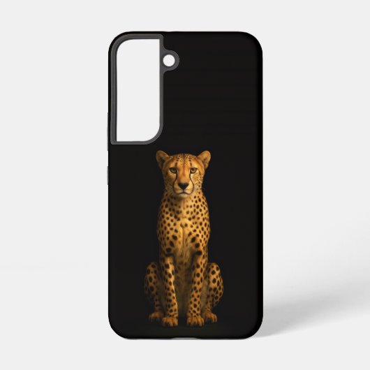 Black 4 Luxe Galaxy S22 Case, Sleek Cheetah Samsung Galaxyケース (裏面)