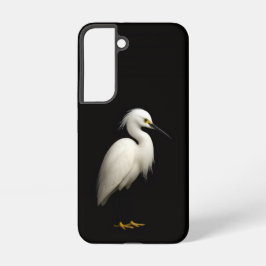 Black 4 Luxe Galaxy S22 Case, Snowy Egret Samsung Galaxy S22ケース