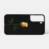 Black 4 Luxe Galaxy S22 Case, Sunlit Yellow Rose Samsung Galaxyケース (裏面横)