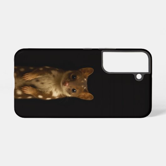 Black 4 Luxe Galaxy S22 Case, Sweet Quoll Samsung Galaxyケース (裏面横)