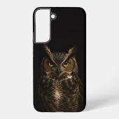 Black 4 Luxe Galaxy S22 Plus Case, Golden Eye Owl Samsung Galaxyケース (裏面)