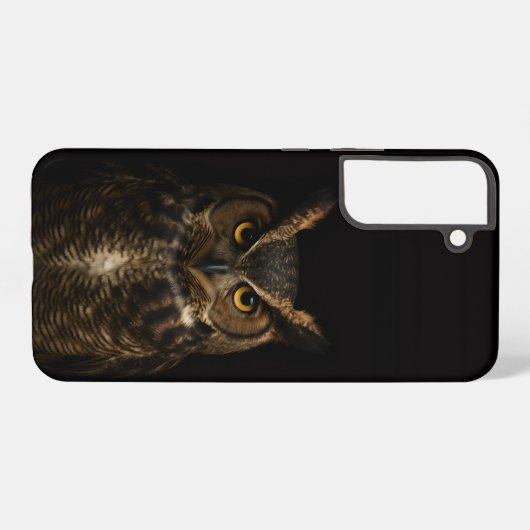 Black 4 Luxe Galaxy S22 Plus Case, Golden Eye Owl Samsung Galaxyケース (裏面横)