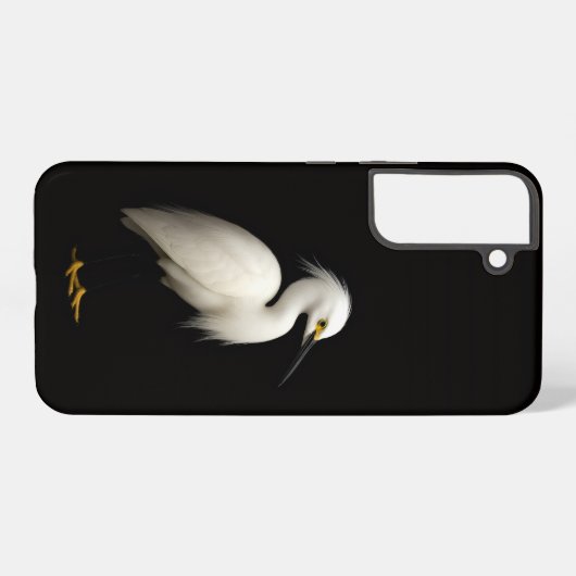 Black 4 Luxe Galaxy S22 Plus, Elegant Snowy Egret Samsung Galaxyケース (裏面横)