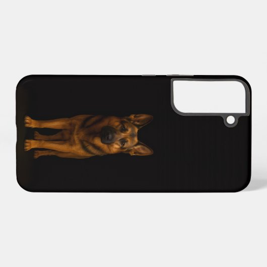 Black 4 Luxe Galaxy S22 Plus, German Shepherd Samsung Galaxyケース (裏面横)