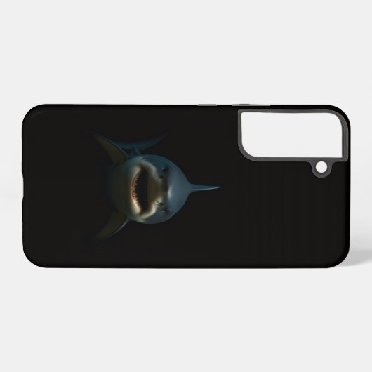 Black 4 Luxe Galaxy S22 Plus, Great White Shark Samsung Galaxyケース (裏面横)