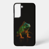 Black 4 Luxe Galaxy S22 Plus, Green Iguana Samsung Galaxyケース (裏面)
