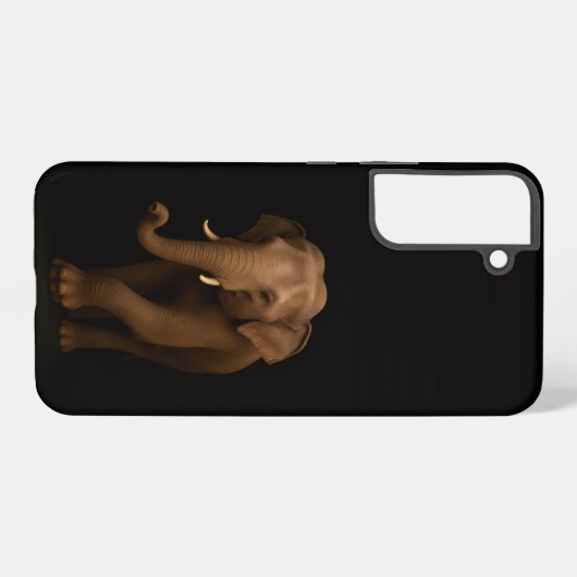 Black 4 Luxe Galaxy S22 Plus, Indian Elephant Samsung Galaxyケース (裏面横)
