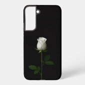 Black 4 Luxe Galaxy S22 Plus, Pure White Rose Samsung Galaxyケース (裏面)