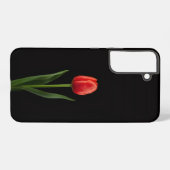 Black 4 Luxe Galaxy S22 Plus, Ruby Red Tulip Samsung Galaxyケース (裏面横)