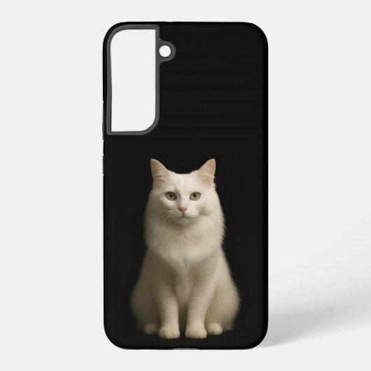 Black 4 Luxe Galaxy S22 Plus, Turkish Angora Cat Samsung Galaxyケース (裏面)