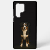 Black 4 Luxe Galaxy S22 Ultra, Aussie Shepherd Samsung Galaxyケース (裏面)