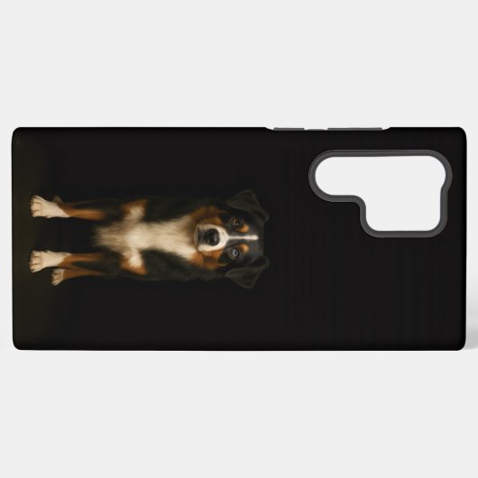 Black 4 Luxe Galaxy S22 Ultra, Aussie Shepherd Samsung Galaxyケース (裏面横)