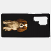 Black 4 Luxe Galaxy S22 Ultra, Cavalier Spaniel Samsung Galaxyケース (裏面横)