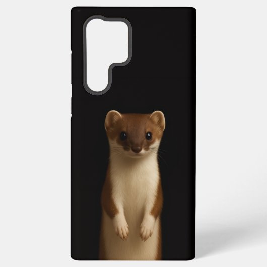 Black 4 Luxe Galaxy S22 Ultra, Elegant Weasel Samsung Galaxyケース (裏面)