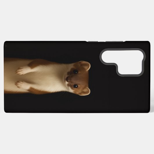 Black 4 Luxe Galaxy S22 Ultra, Elegant Weasel Samsung Galaxyケース (裏面横)