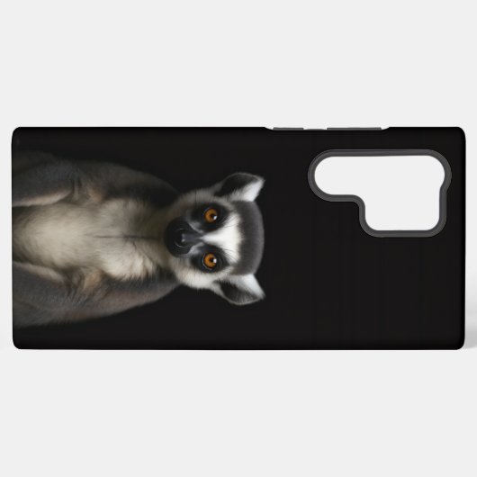 Black 4 Luxe Galaxy S22 Ultra, Gentle Lemur Samsung Galaxyケース (裏面横)
