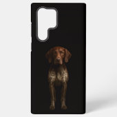 Black 4 Luxe Galaxy S22 Ultra, German Pointer Dog Samsung Galaxyケース (裏面)