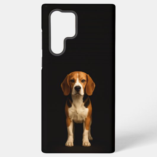 Black 4 Luxe Galaxy S22 Ultra, Kind Beagle Samsung Galaxyケース (裏面)