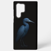 Black 4 Luxe Galaxy S22 Ultra, Little Blue Heron Samsung Galaxyケース (裏面)