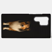 Black 4 Luxe Galaxy S22 Ultra, Loyal Collie Dog Samsung Galaxyケース (裏面横)