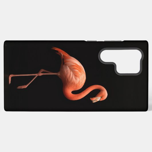 Black 4 Luxe Galaxy S22 Ultra, Pink Flamingo Samsung Galaxyケース (裏面横)