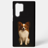 Black 4 Luxe Galaxy S22 Ultra, Refined Papillon Samsung Galaxyケース (裏面)