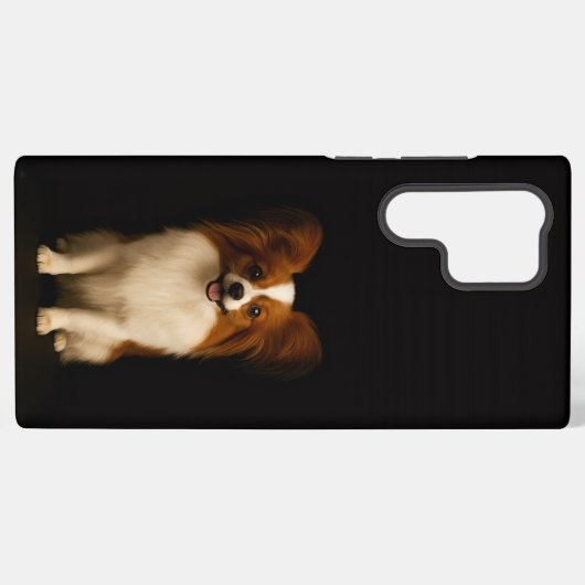 Black 4 Luxe Galaxy S22 Ultra, Refined Papillon Samsung Galaxyケース (裏面横)