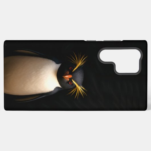 Black 4 Luxe Galaxy S22 Ultra, Rockhopper Penguin Samsung Galaxyケース (裏面横)