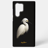 Black 4 Luxe Galaxy S22 Ultra, Snowy Egret Samsung Galaxyケース (裏面)