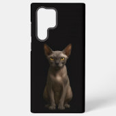 Black 4 Luxe Galaxy S22 Ultra, Sphynx Cat Samsung Galaxyケース (裏面)