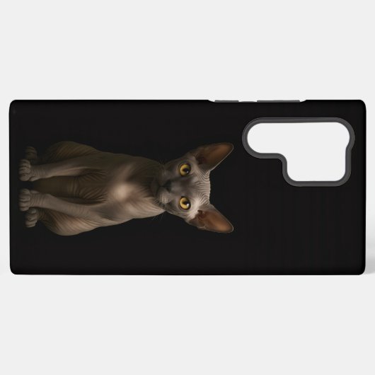 Black 4 Luxe Galaxy S22 Ultra, Sphynx Cat Samsung Galaxyケース (裏面横)