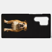 Black 4 Luxe Galaxy S22 Ultra, Stamina Bulldog Samsung Galaxyケース (裏面横)
