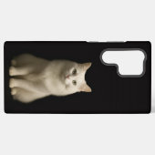 Black 4 Luxe Galaxy S22 Ultra, Turkish Angora Cat Samsung Galaxyケース (裏面横)