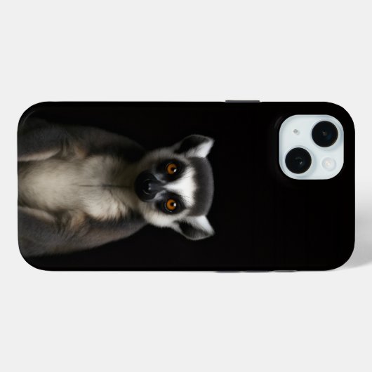 Black 4 Luxe, Gentle Lemur iPhone 15 Plus Case-Mate iPhoneケース (裏面 (横))