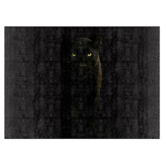 Black 4 Luxe Glass board Black Panther カッティングボード (正面)