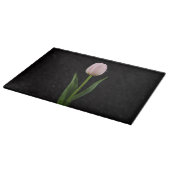 Black 4 Luxe Glass board Blush Pink Tulip カッティングボード (角)