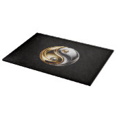 Black 4 Luxe Glass board Harmony Yin Yang カッティングボード (角)