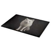 Black 4 Luxe Glass board Ivory Arctic Fox カッティングボード (角)