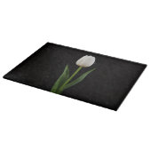 Black 4 Luxe Glass board Pearl White Tulip カッティングボード (角)