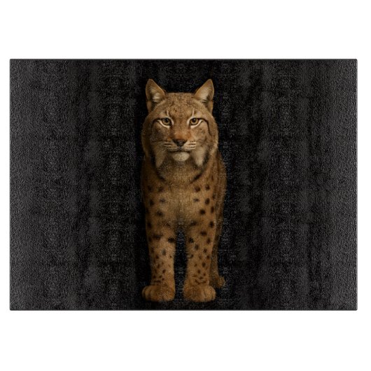 Black 4 Luxe Glass board Silent Lynx カッティングボード (正面)