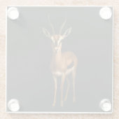 Black 4 Luxe Glass coaster, Elegant Gazella ガラスコースター (裏面)