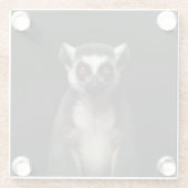 Black 4 Luxe Glass coaster, Gentle Lemur ガラスコースター (裏面)