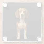 Black 4 Luxe Glass coaster, Kind Beagle ガラスコースター (裏面)