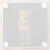Black 4 Luxe Glass coaster, Majestic Leopard ガラスコースター (裏面)