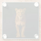Black 4 Luxe Glass coaster, Noble Lioness ガラスコースター (裏面)