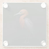 Black 4 Luxe Glass coaster, Reddish Egret ガラスコースター (裏面)