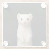 Black 4 Luxe Glass coaster, Stylish Ermine ガラスコースター (裏面)