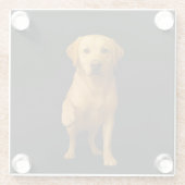 Black 4 Luxe Glass coaster, Tender Labrador ガラスコースター (裏面)